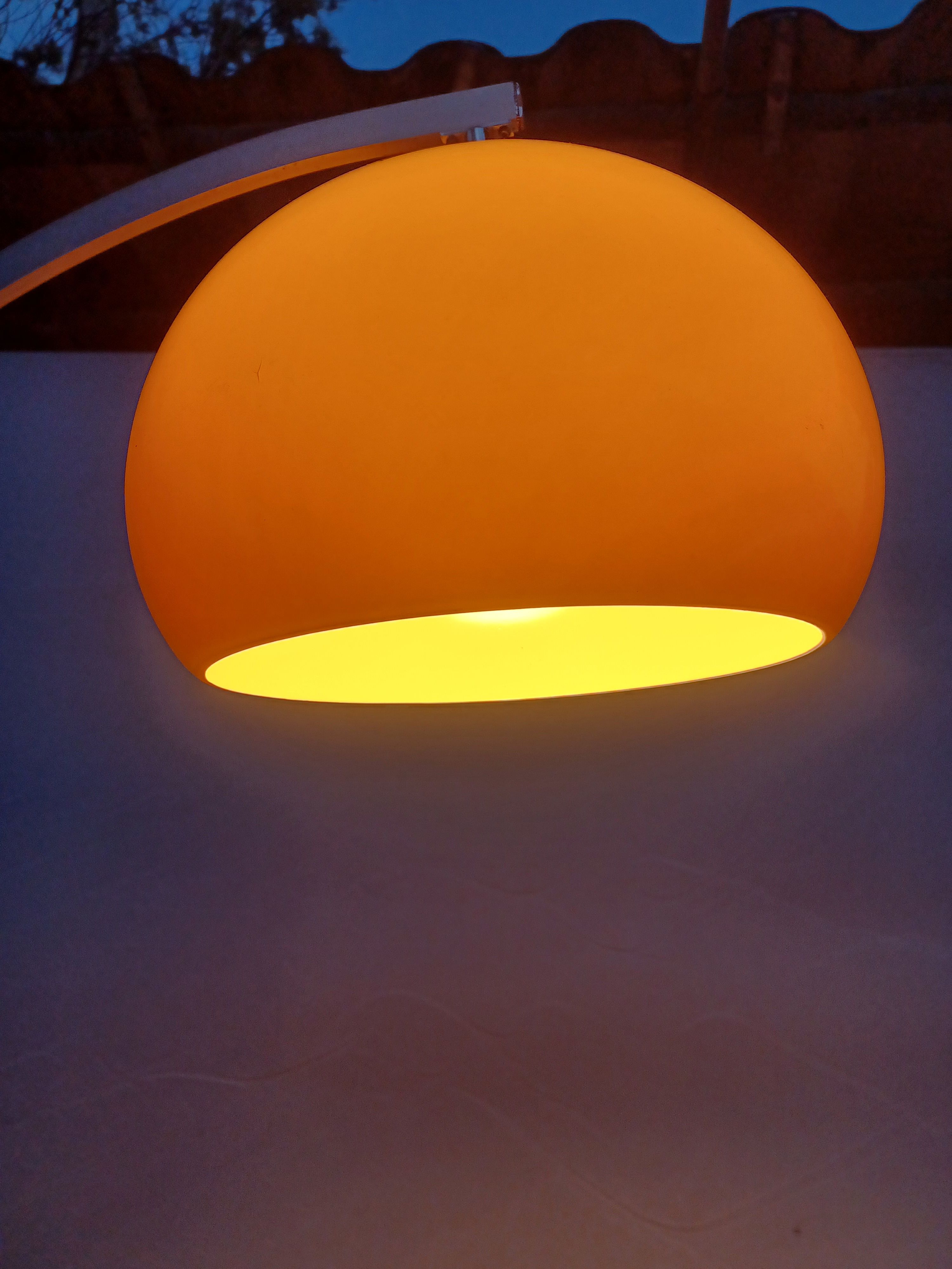 Vintage height adjustable arch floor lamp 1960s-70s