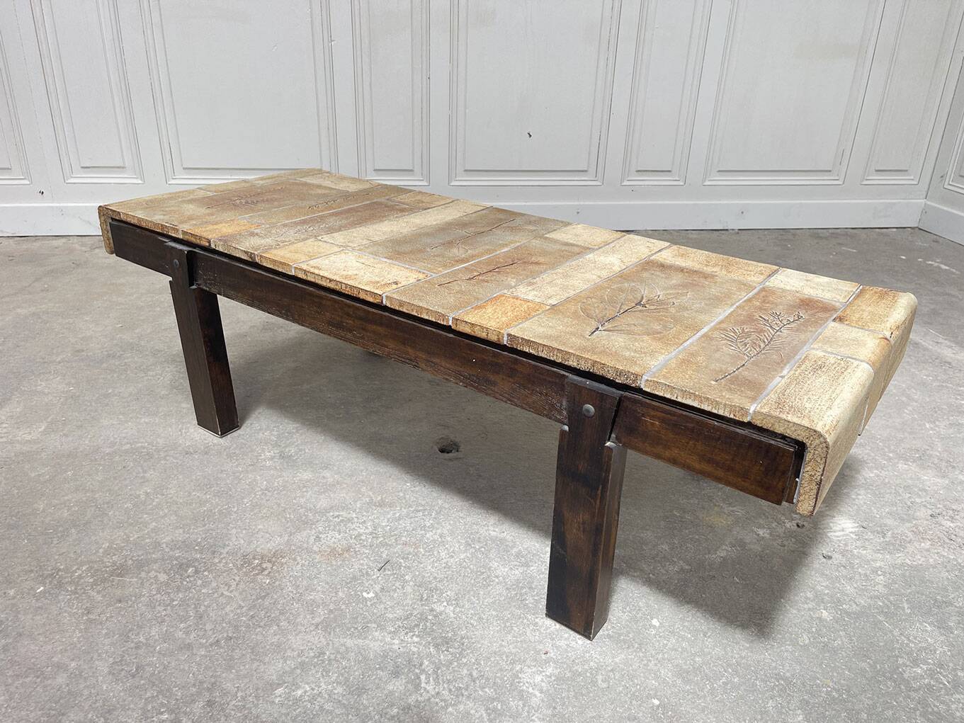 Herbarium coffee table by Roger Capron 1950's
