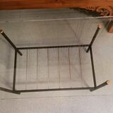 Glass and metal coffee table 1950