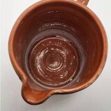 Old pitcher with polka dots savoyard pottery in glazed terracotta alsace