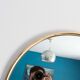 Brass mirror 60cm, 1960s