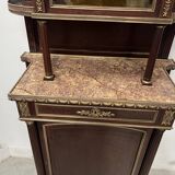 Napoleon III Mahogany and Chiseled Bronze Display Cabinet, 19th Century