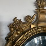 Miroir sorcière en bois sculpté doré XIX siècle