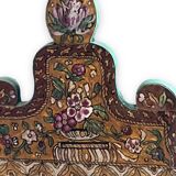 Orientalist mirror frame fixed under glass 25x58cm