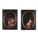 Pair of old paintings on slate, religious subject, 17th century.
