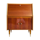 Vintage secretary in varnished mahogany 1970