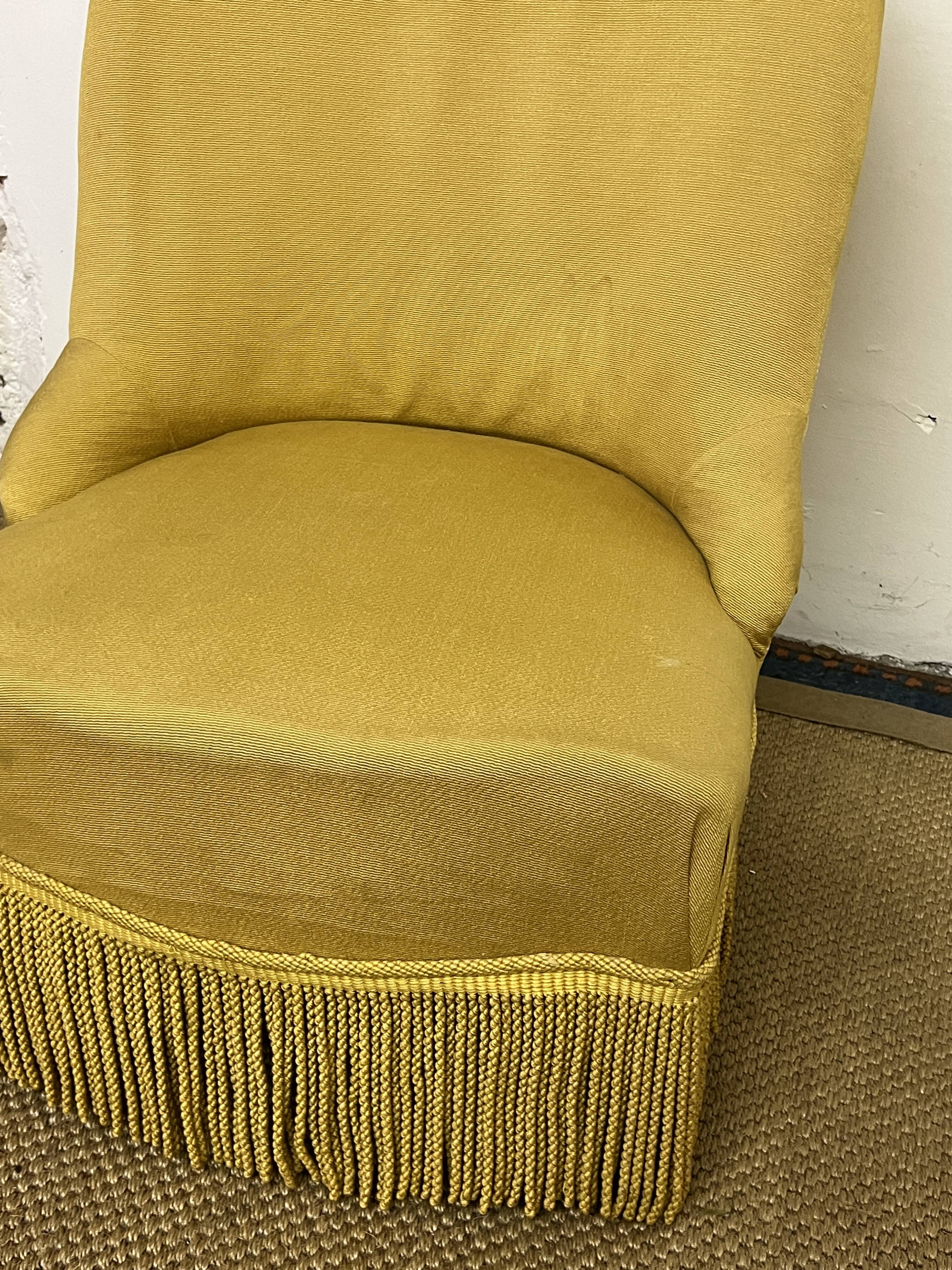 Mustard toad armchair