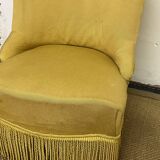 Fauteuil crapaud moutarde