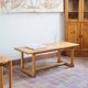 Rustic patinated solid pine coffee table.