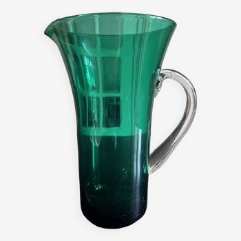 Large glass pitcher 1970