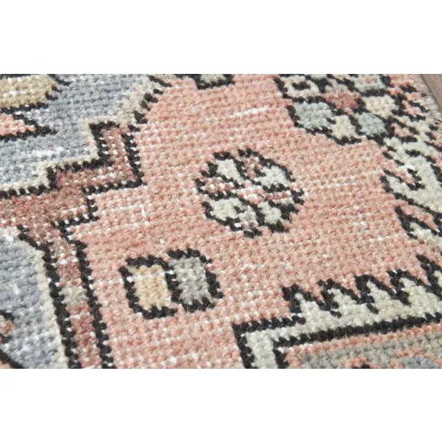 1970s Turkish Oushak Handmade Wool Cotton Orange Runner Rug 78x327