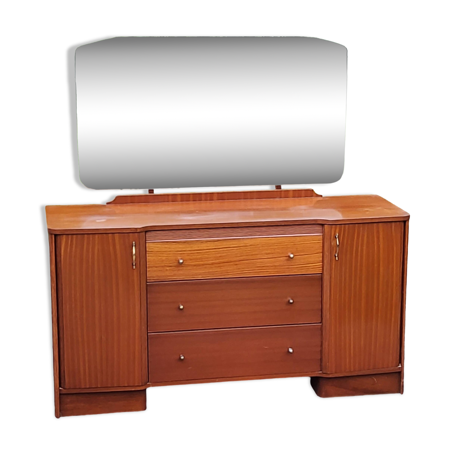 Vintage 1960s mahogany dressing table chest of drawers