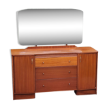 Vintage 1960s mahogany dressing table chest of drawers