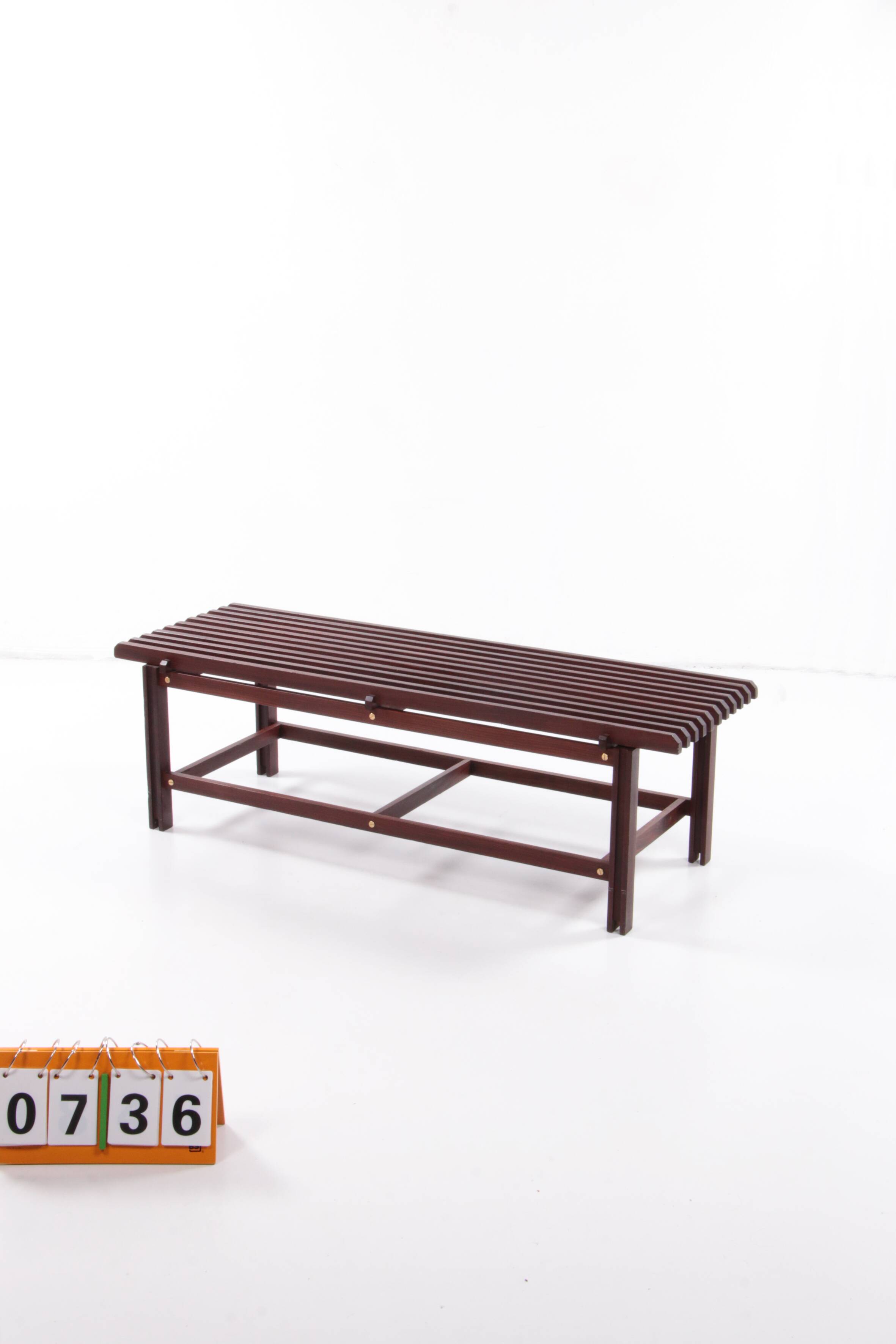 Vintage Wooden Bench, Italian Design 1960