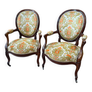 Paire de fauteuils en