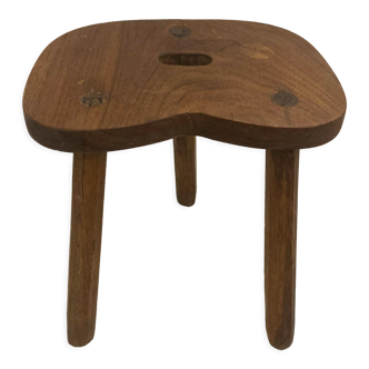 Solid oak tripod stool