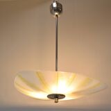 Mid-century glass pendant by Napako, Czechoslovakia, 1970s.