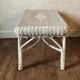 Vintage white rattan coffee table