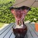 Vase Fady, nuances de rouge, fait main