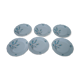 6 assiettes plates en porcelaine Kahla made in GDR motif fleurs bleues diam 23,5 cm