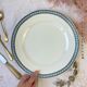 Round dish Terre de fer St Amand & Hamage laurel model made in France