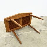 Small Coffee Table 50s – Geometric Marquetry & Compass Legs