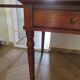 minister's desk - 2 drawers - solid wood - faux leather writing pad - Louis Philippe