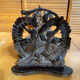 Antique Expandable Bookcase Carved Wood with Floral Motif Vintage #E3