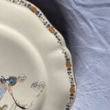 Earthenware plate “Enfants Richard” Sarreguemines