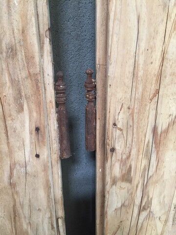 Pair of large old pine doors