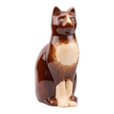 Grande figurine de chat en céramique émaillée - style mid-century - 36 cm
