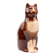 Large glazed ceramic cat figurine - mid-century style - 36 cm