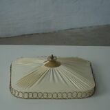 Swedish mid-century ceiling lamp with brass details, 1950s.