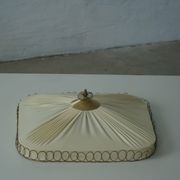 Swedish mid-century ceiling lamp with brass details, 1950s.