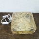 Amber glass wall lamp vintage flowers