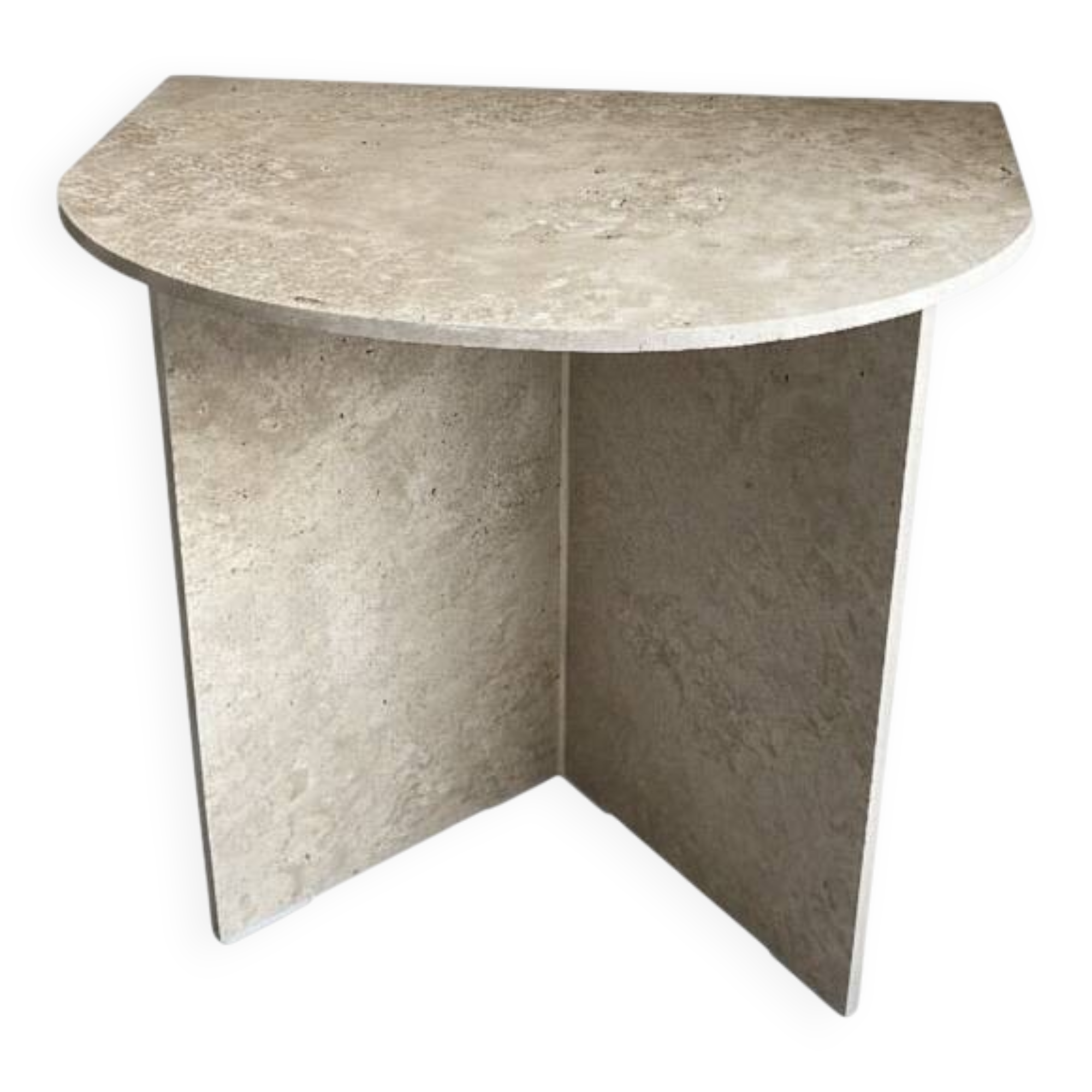 Travertine bedside table