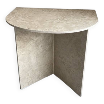 Travertine bedside table