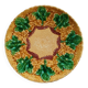 Plat rond vintage en majolique