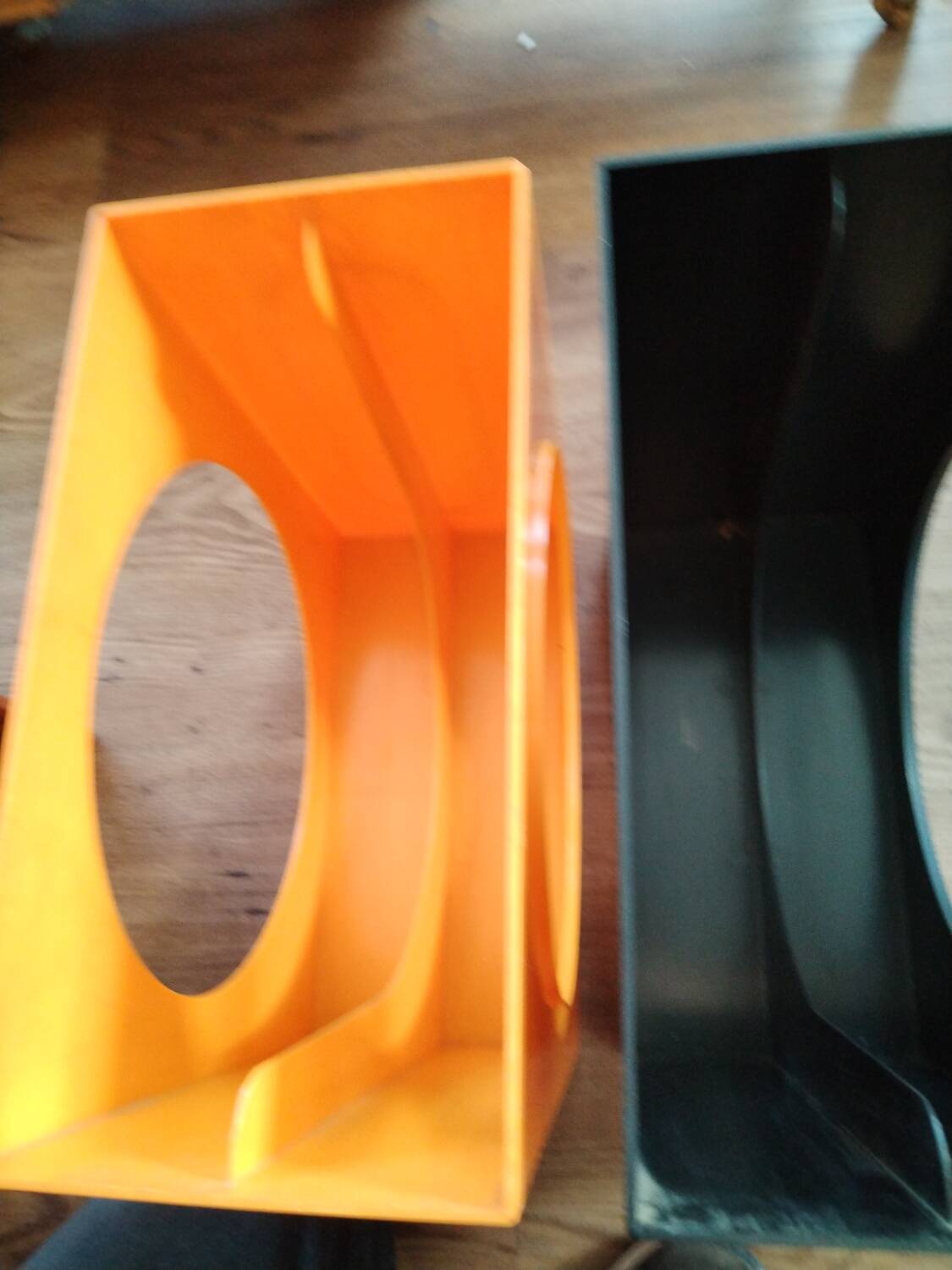 Paire de rangement de disque vinyle, 70s