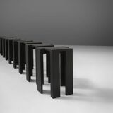 Black stackable stools of side tables (new) by Bram Vanderbeke, Belgium, 2017