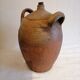 Old jar, glazed sandstone jug. Early twentieth century.