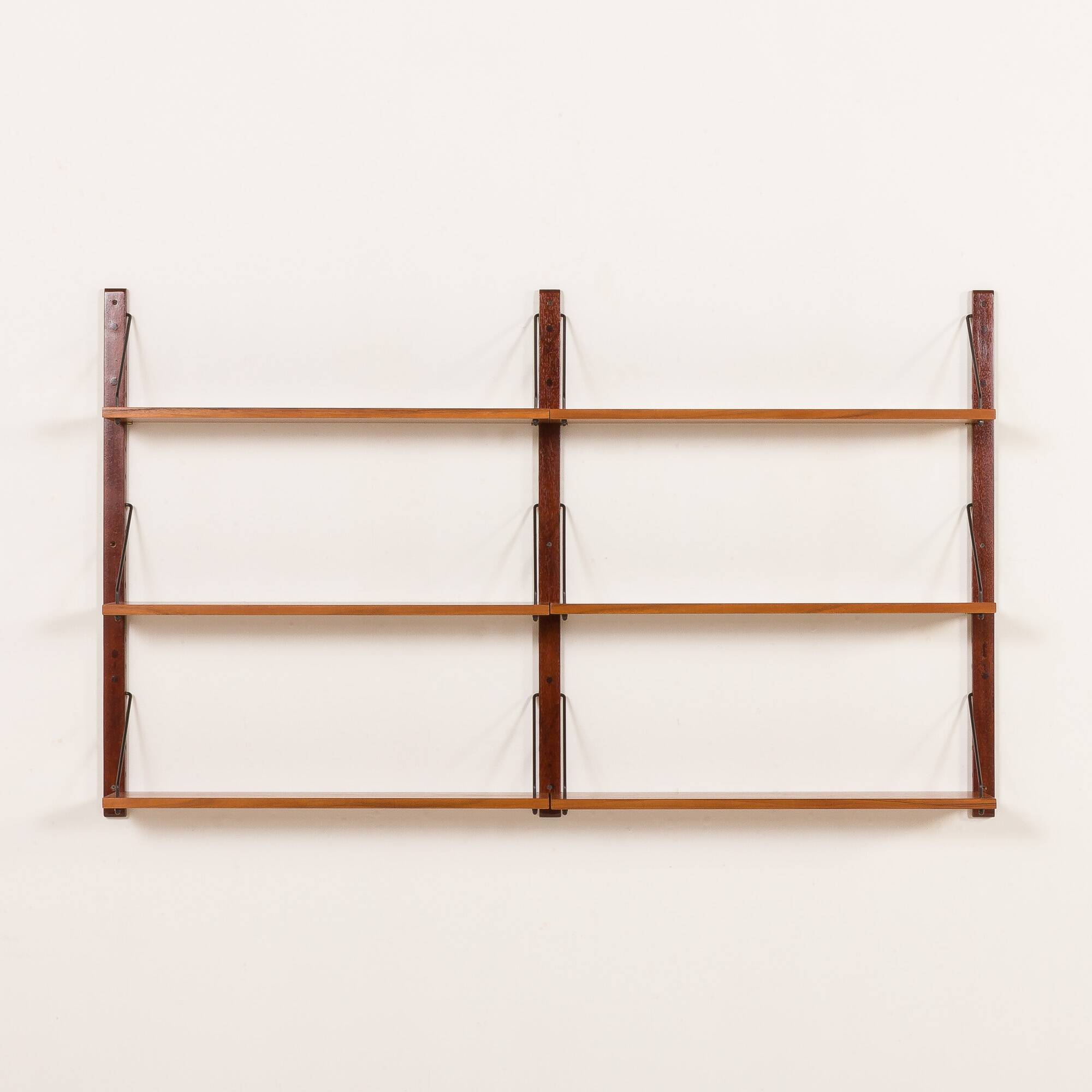 Danish vintage teak shelving unit, 1960s