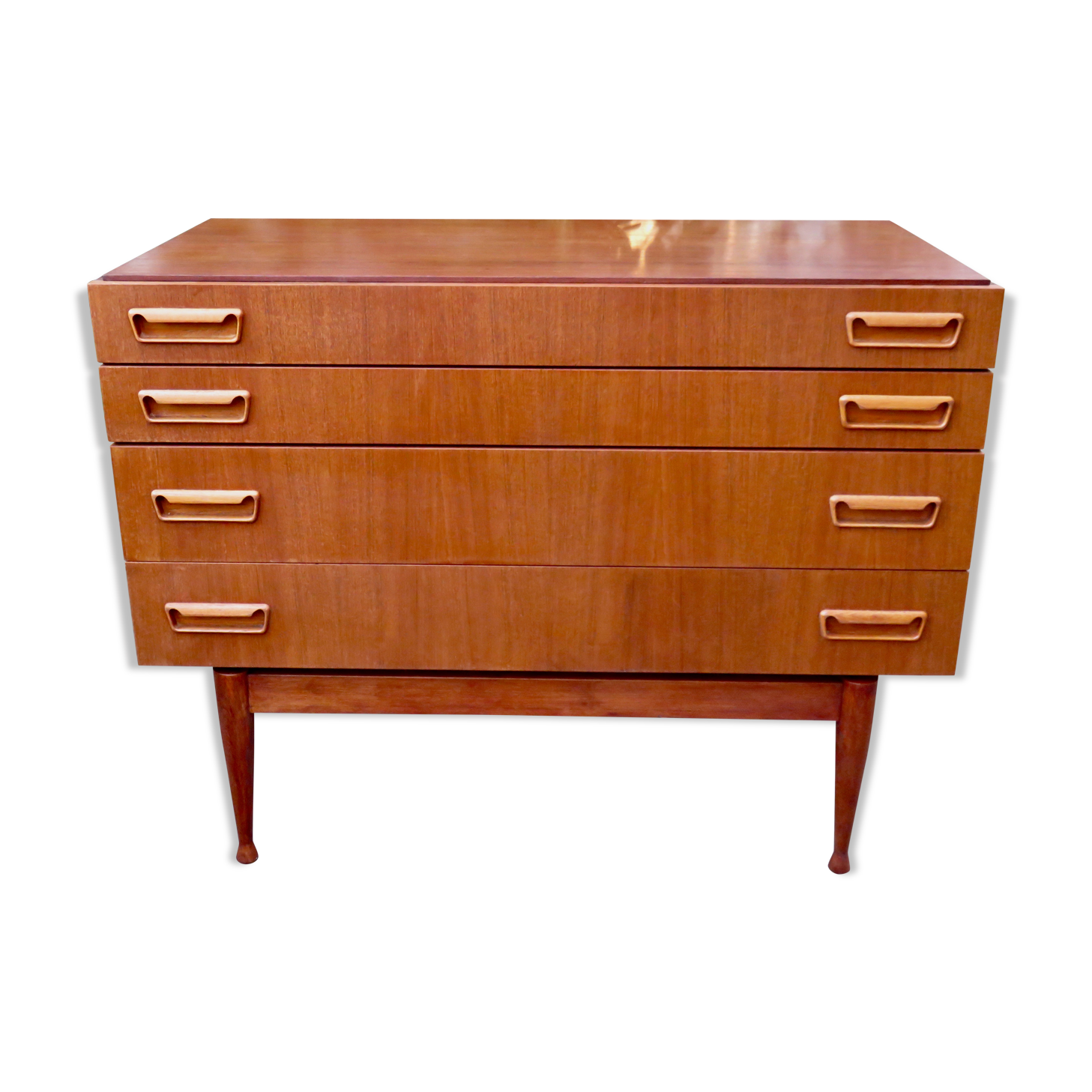 Teak chest of drawers by Peter Moos Denmark 1955