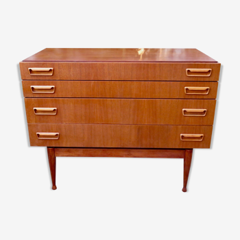 Commode en teck de Peter Moos Danemark 1955