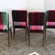 Mid-Century Velvet Dining Chairs, 1950s, Set of 4