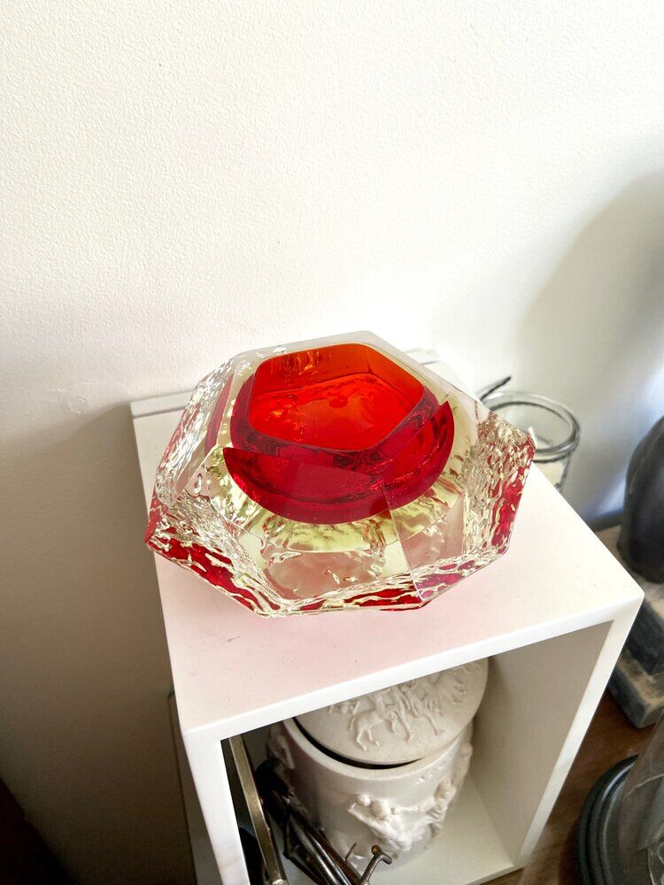 Glass ashtray by Flavio Poli for the House Murano 60'