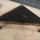 Corner shelf of China lacquer red background decoration golden highlights XXth