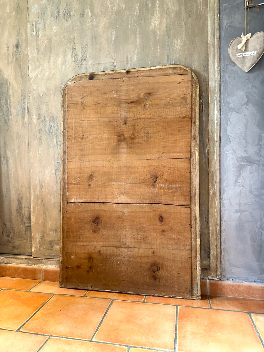 Miroir Louis-Philippe ancien argenté XIXème