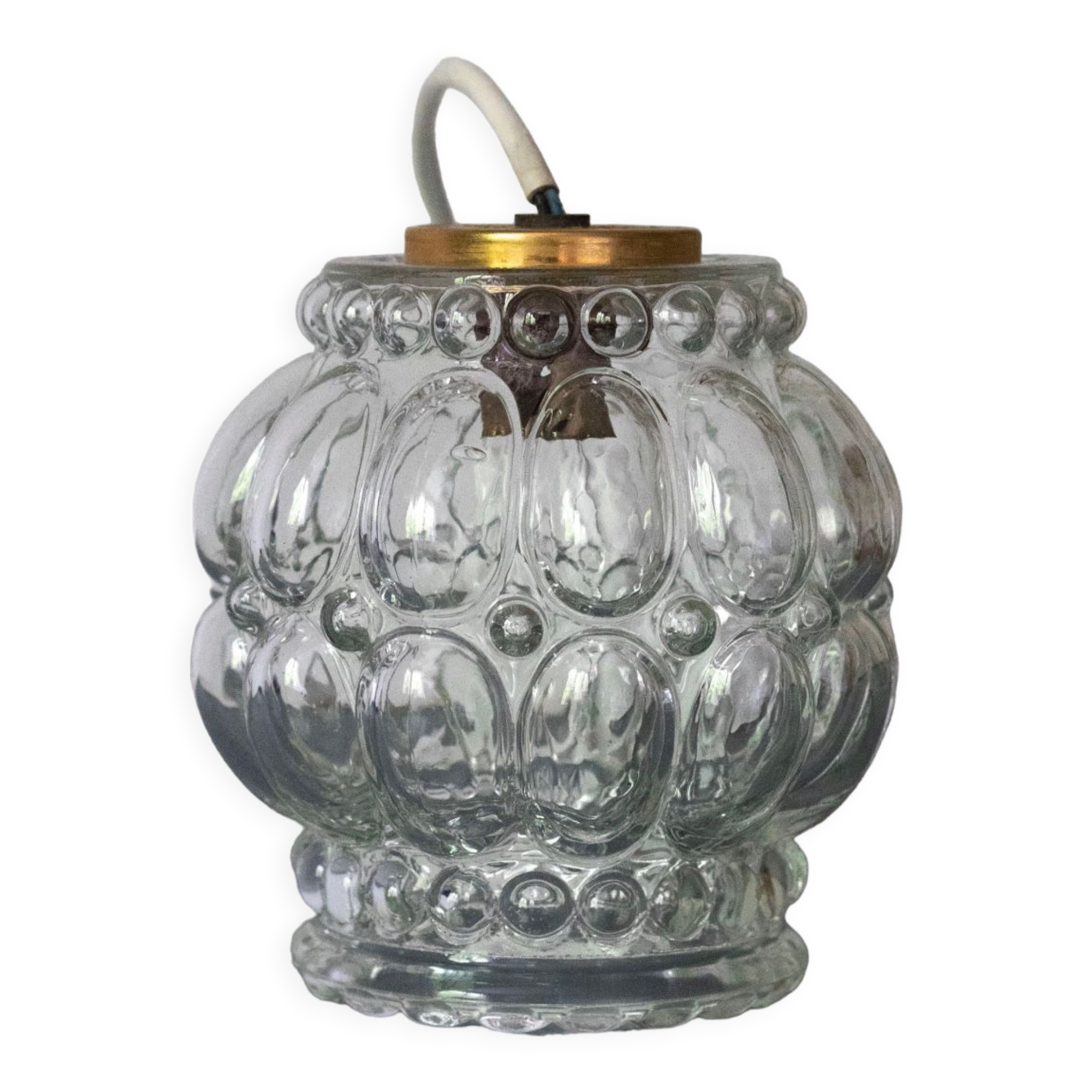 Vintage glass bubble pendant lamp