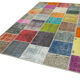Handmade oriental contemporary 205 cm x 297 cm multicolor patchwork carpet